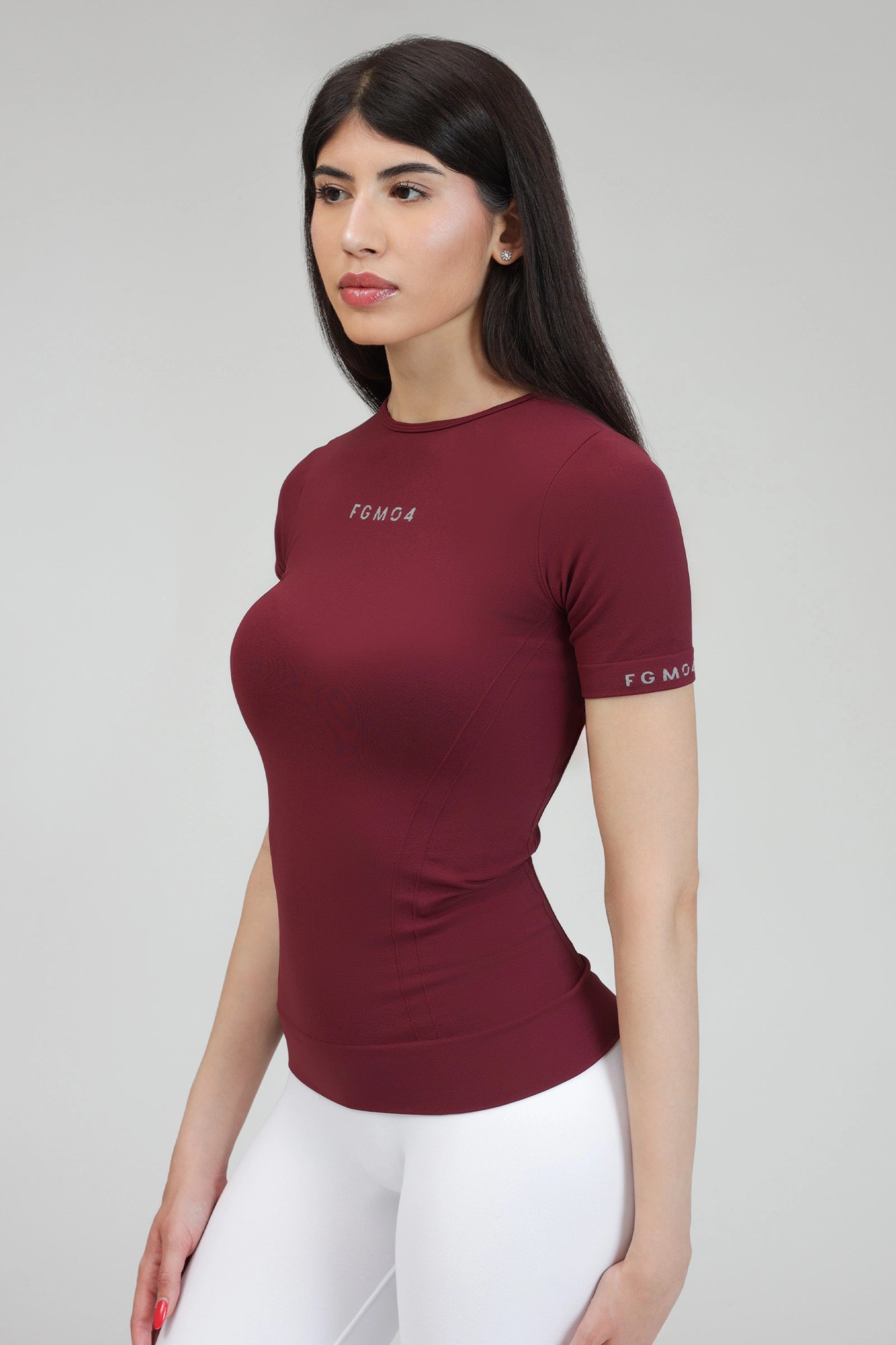 Maglia sportiva tecnica uomo Manica corta con tecnologia FIR snellente Fgm04 2.0 Sport Unisex Merlot - FGM04 - Maglie e Top - fgm04