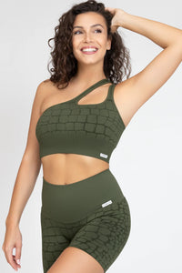 Top One Shoulder Kokosnussgrün