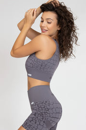 Top de un hombro Cocco Ira Gris