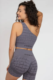 Top de un hombro Cocco Ira Gris