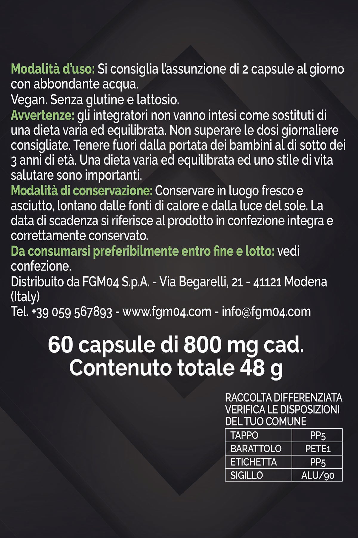 Defend My Body 4S - 60 Caps - FGM04 - INTEGRATORI - fgm04