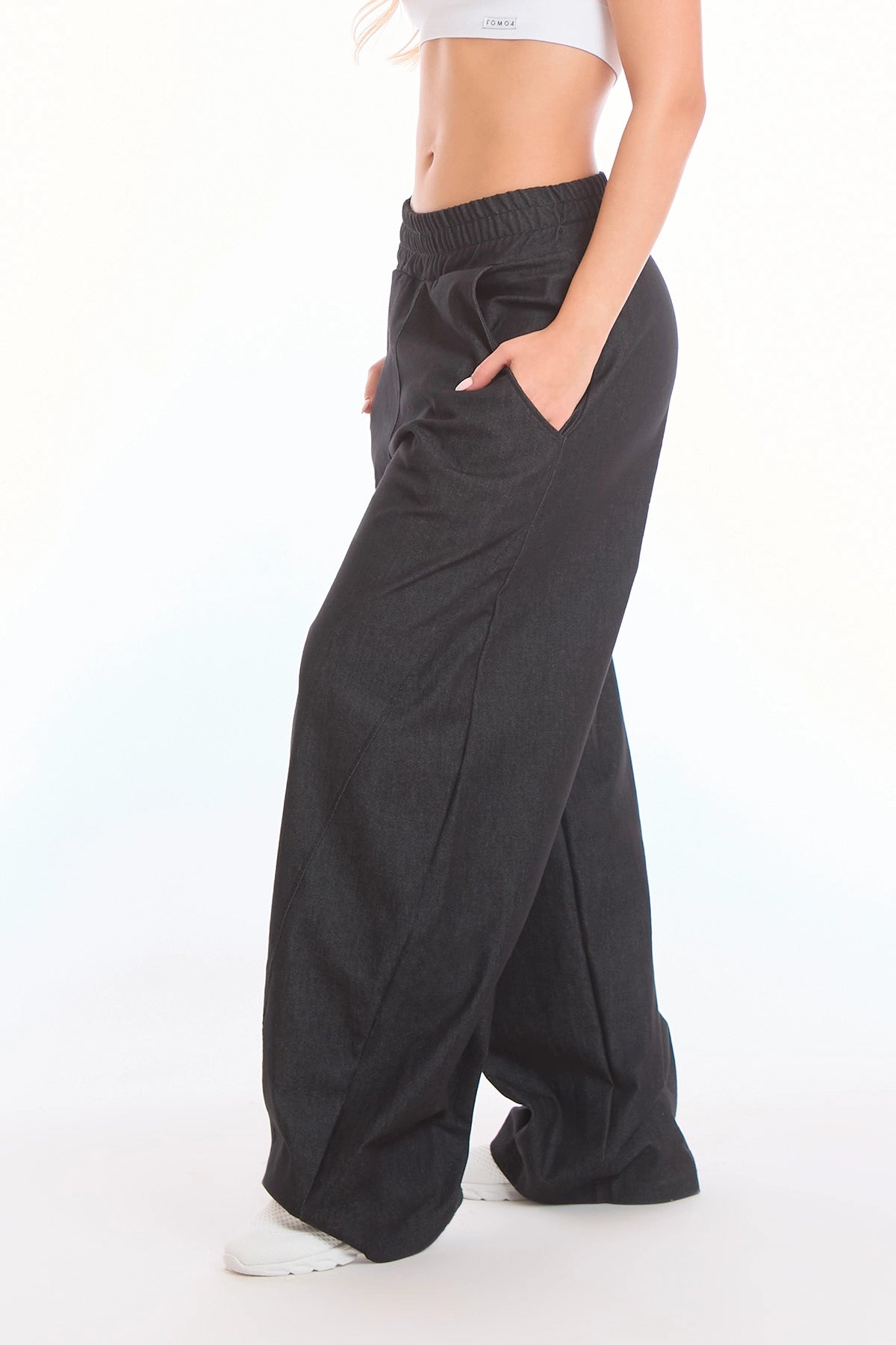 Pantalone Baggy Jeans Nero 2.0 - FGM04 - Linea Ikonic - fgm04