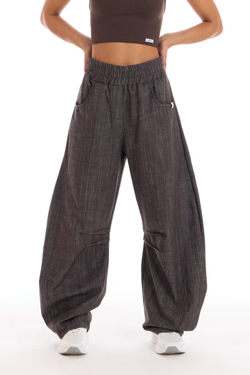 Pantalone Donna Barrel Jeans Marrone Selvaggio - FGM04 - Linea Ikonic - fgm04