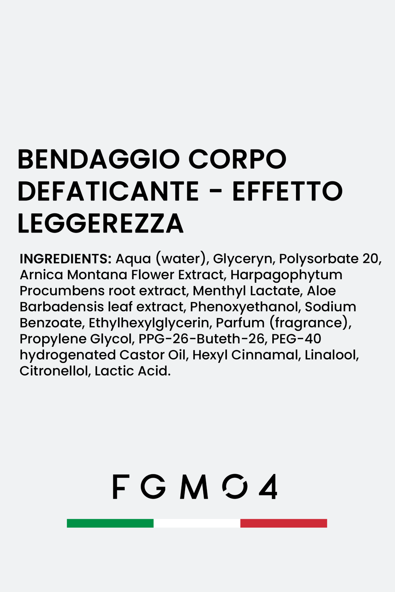 Kit Defaticante Effetto Gambe Leggere - Fast Bundle - CREME TONIFICANTI - fgm04