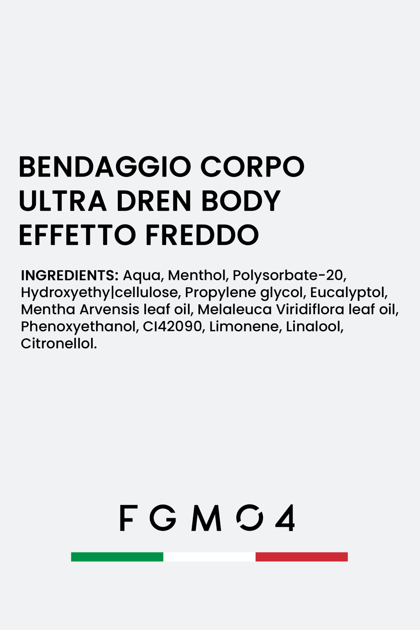 Kit Drenante BENDAGGI - Fast Bundle - CREME ANTICELLULITE - fgm04