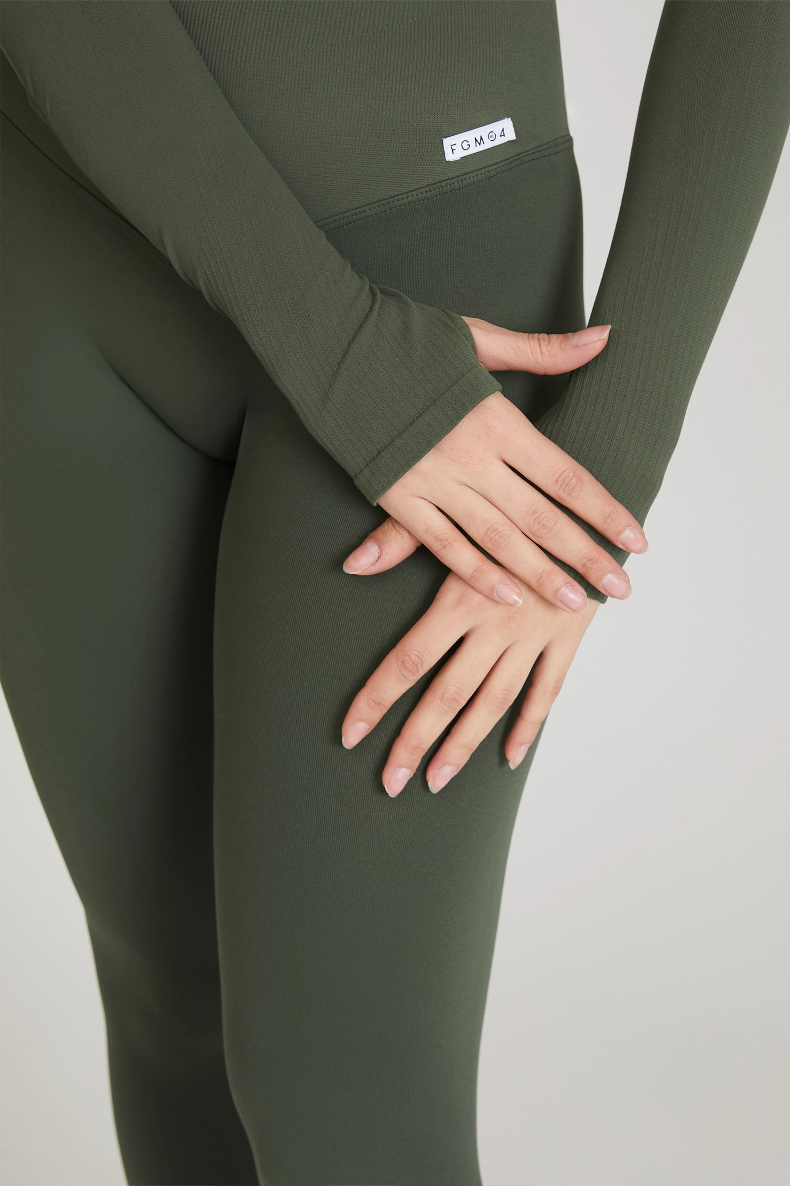 Maglia sportiva cropped seamless con maniche lunghe Bolero Gym Fashion Verde - FGM04 - Maglie e Top - fgm04