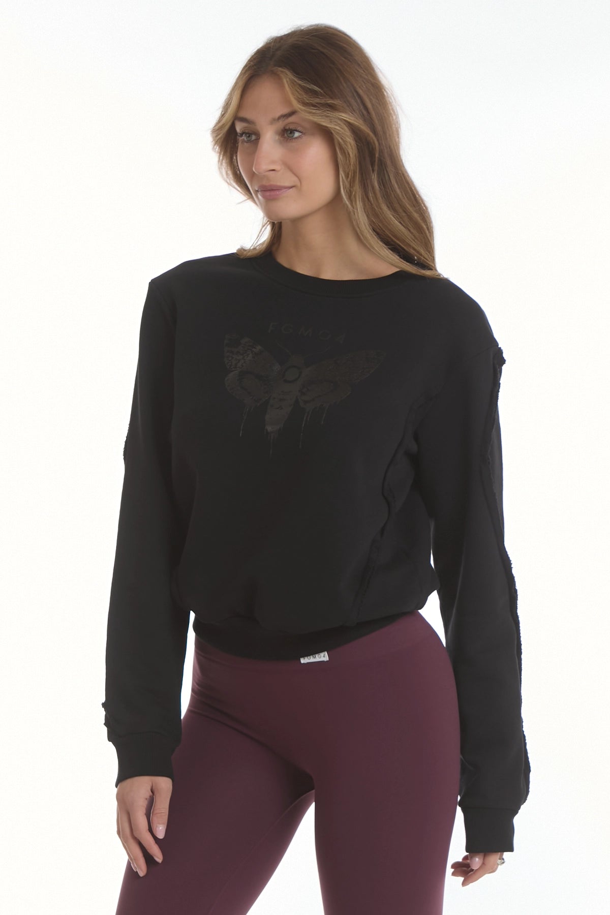 Felpa Butterfly Nero Donna - FGM04 - Linea Ikonic - fgm04