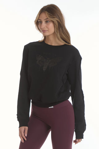 Felpa Butterfly Nero Donna - FGM04 - Linea Ikonic - fgm04
