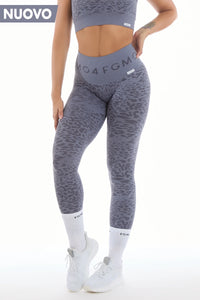 Leggings Push Up Jungle Leopardo 2.0 Blu Granito