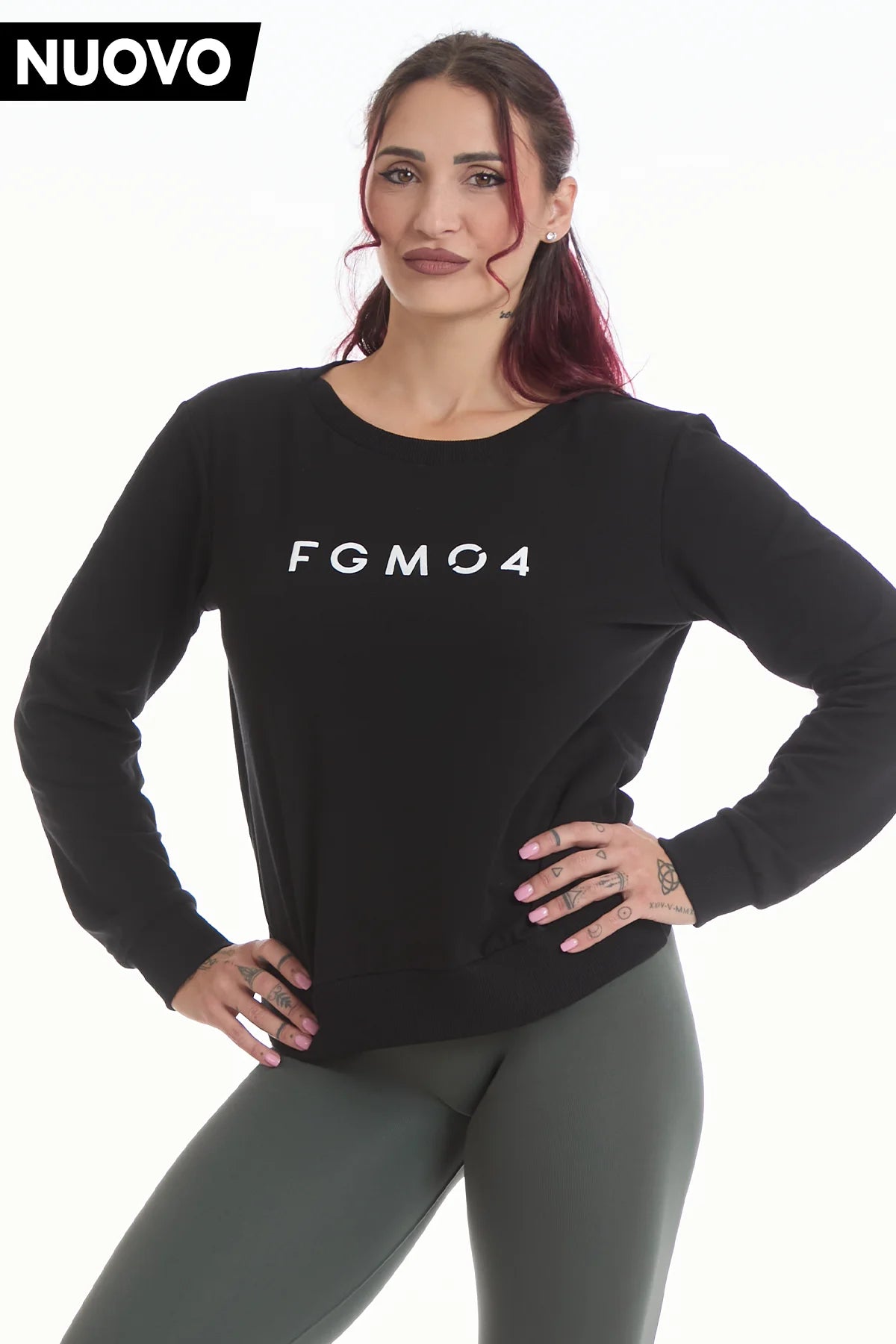 Felpa Ikonic WINTER FLAG Nero - FGM04 - Linea Ikonic - fgm04