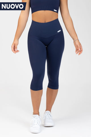 Pinocchietti sportivi con tecnologia FIR push up con arricciatura All Up Blu Notte - FGM04 - LEGGINGS ANTICELLULITE - fgm04