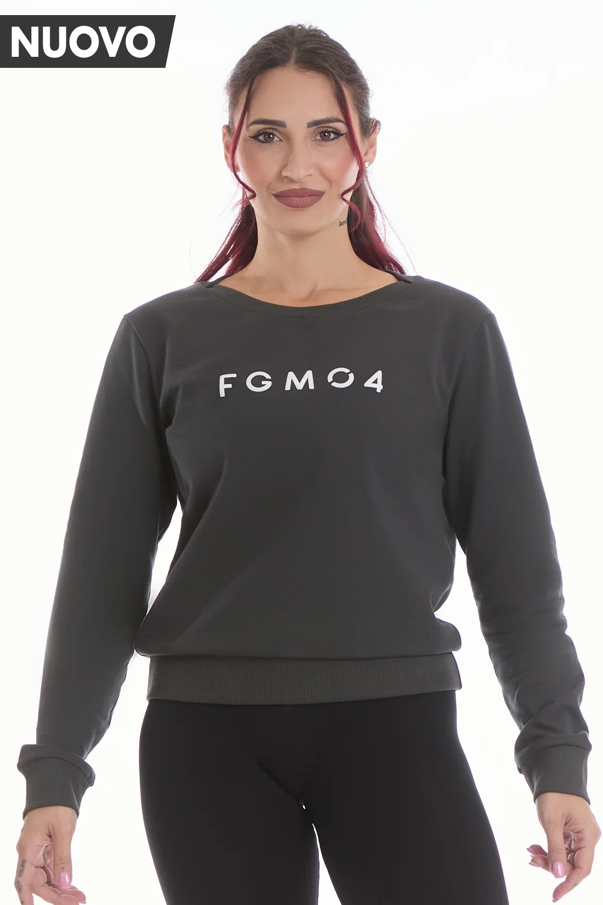 Felpa Ikonic WINTER FLAG Grigio Piombo - FGM04 - Linea Ikonic - fgm04