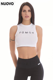 Canotta Crop Essential Fgm04 Bianco - FGM04 - Linea Ikonic - fgm04