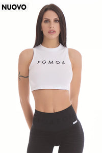 Canotta Crop Essential Fgm04 Bianco