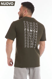 T-Shirt Statement Uomo Verde Militare