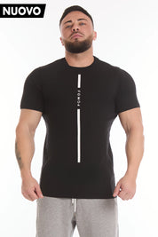 T-Shirt Stripe Fgm04 Uomo Nero