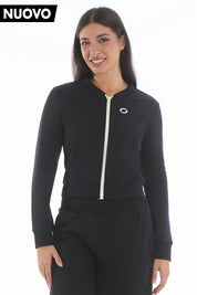 Felpa Ikonic Active Zip FW 25 Nero - FGM04 - Linea Ikonic - fgm04