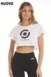 T-Shirt Crop Focus Fgm04 Bianco - FGM04 - Linea Ikonic - fgm04