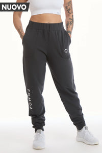 Pantalone Jogger Ikonic WINTER FLAG Grigio Piombo