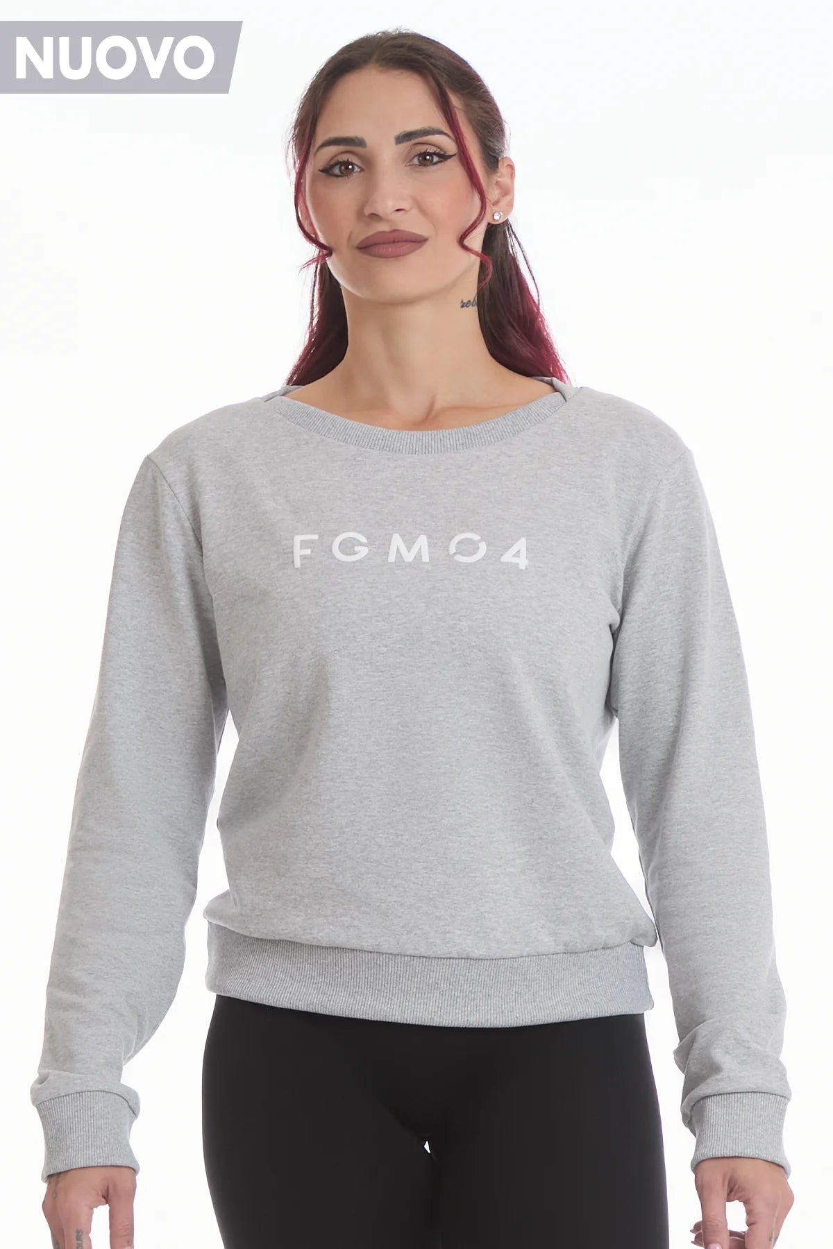 Felpa Ikonic WINTER FLAG Grigio Melange - FGM04 - Linea Ikonic - fgm04