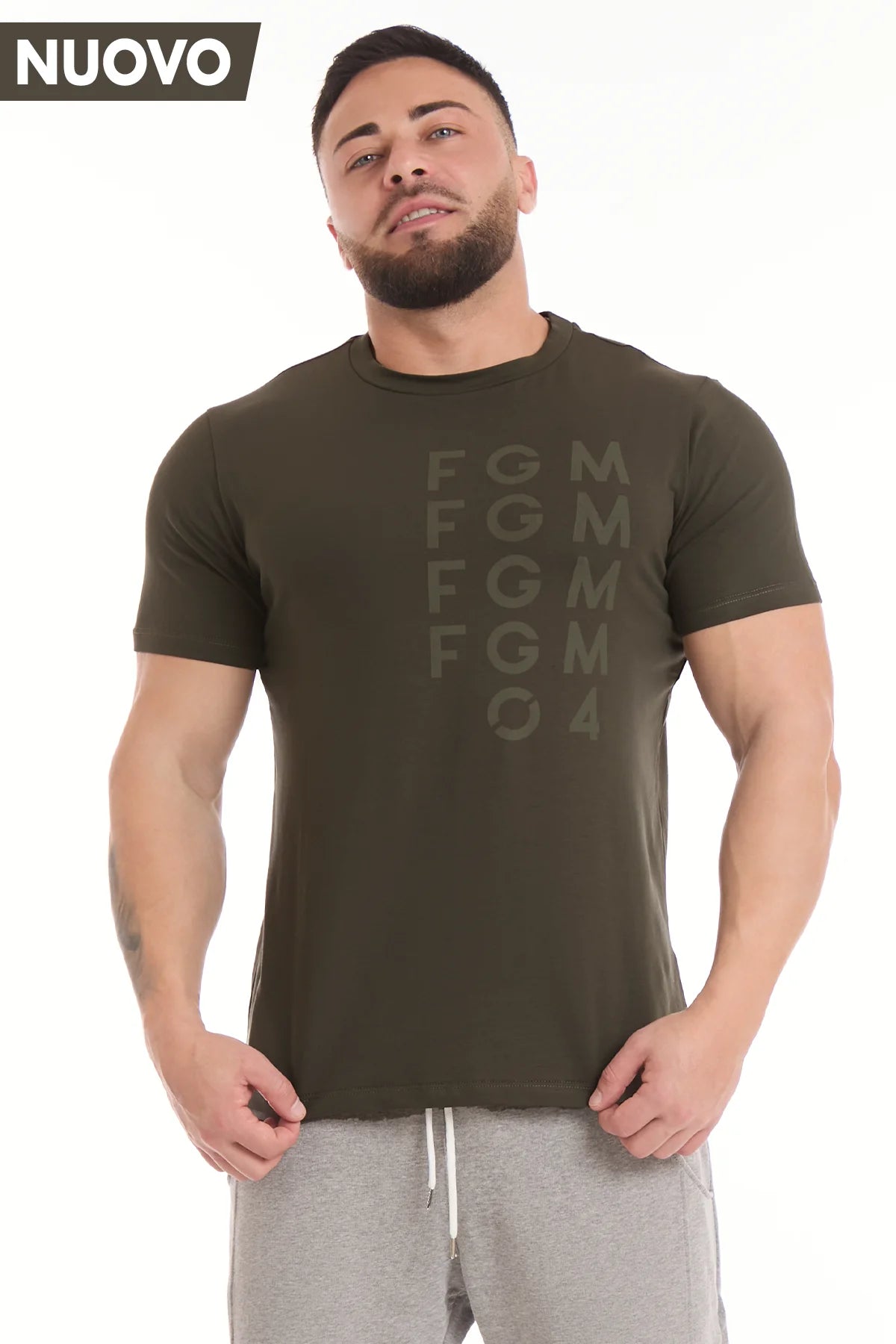 T-Shirt Shadow Fgm04 Uomo Verde Militare - FGM04 - Linea Ikonic Uomo - fgm04