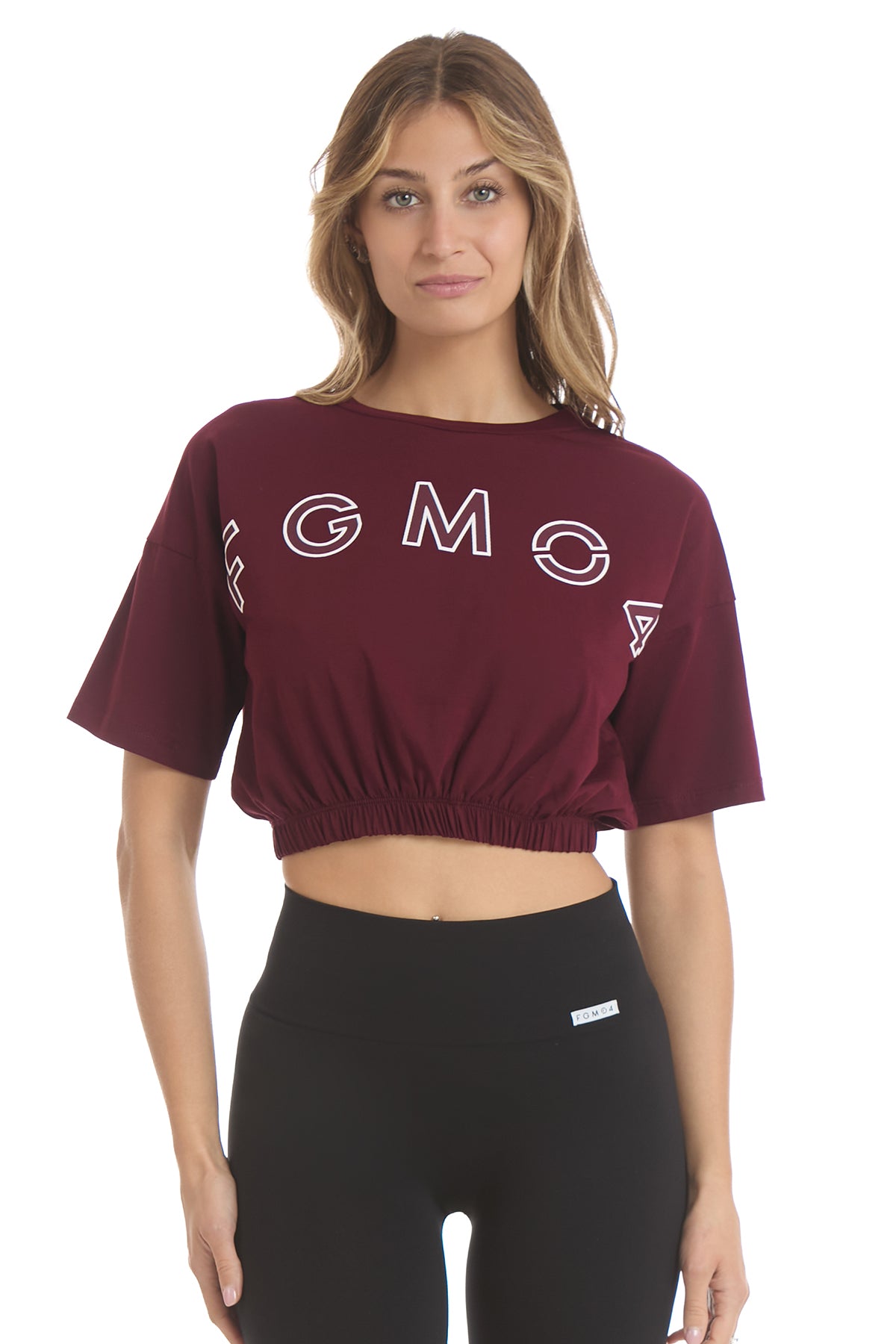 T-Shirt Crop Academy Fgm04 Prugna - FGM04 - Linea Ikonic - fgm04