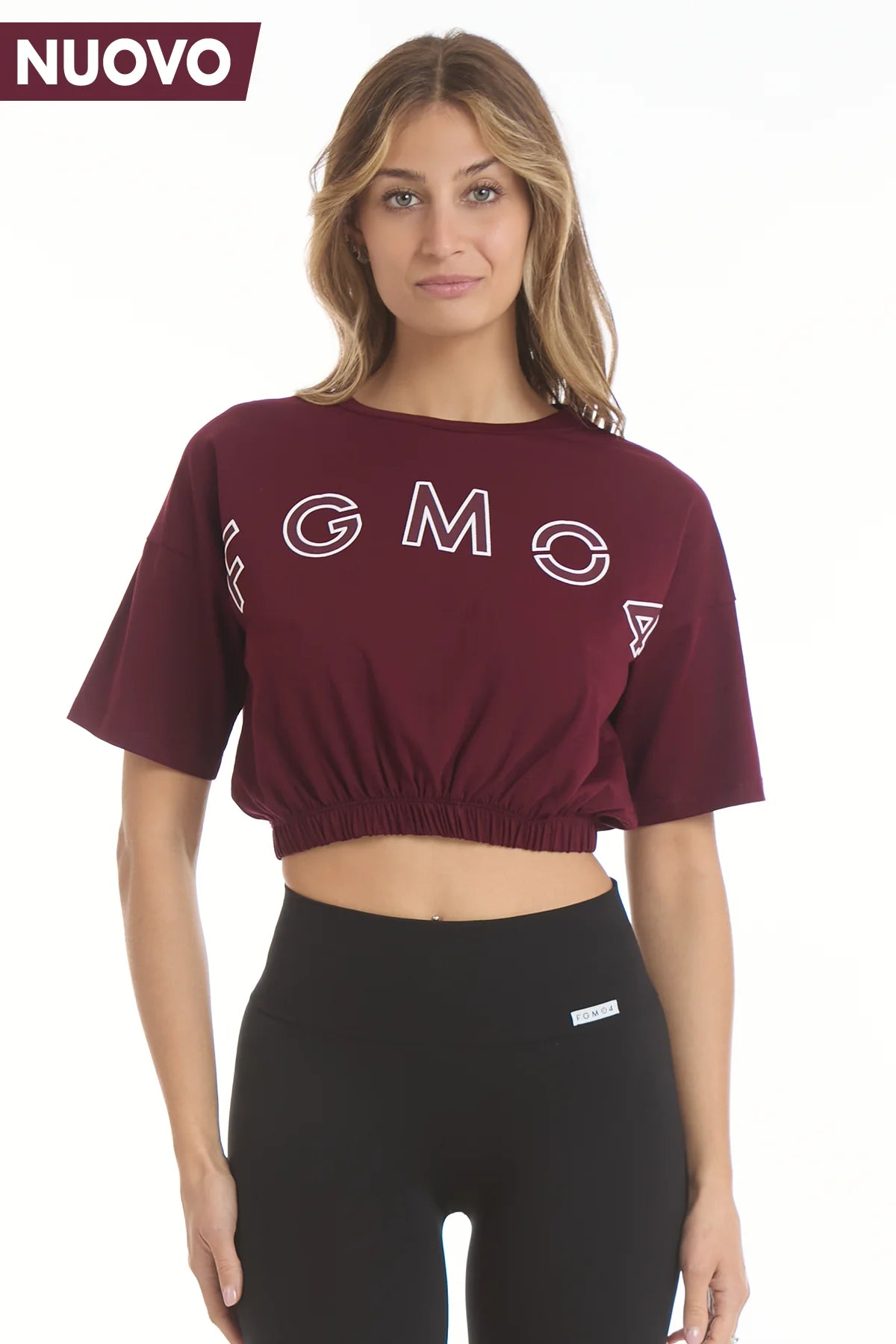 T-Shirt Crop Academy Fgm04 Prugna - FGM04 - Linea Ikonic - fgm04
