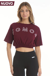T-Shirt Crop Academy Fgm04 Prugna - FGM04 - Linea Ikonic - fgm04