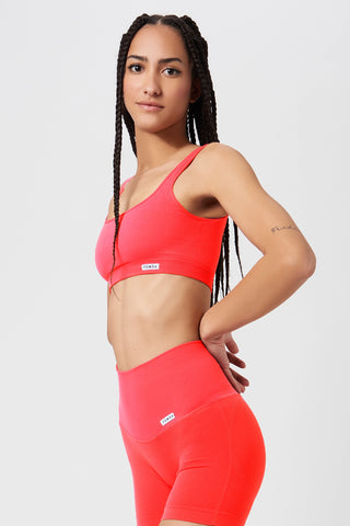 Top sportivo con spalline larghe a costine CALIPSO Orange Fluo Costine - FGM04 - Maglie e Top - fgm04