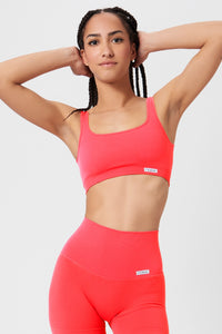 CALIPSO Orange Fluo Ribbed Top