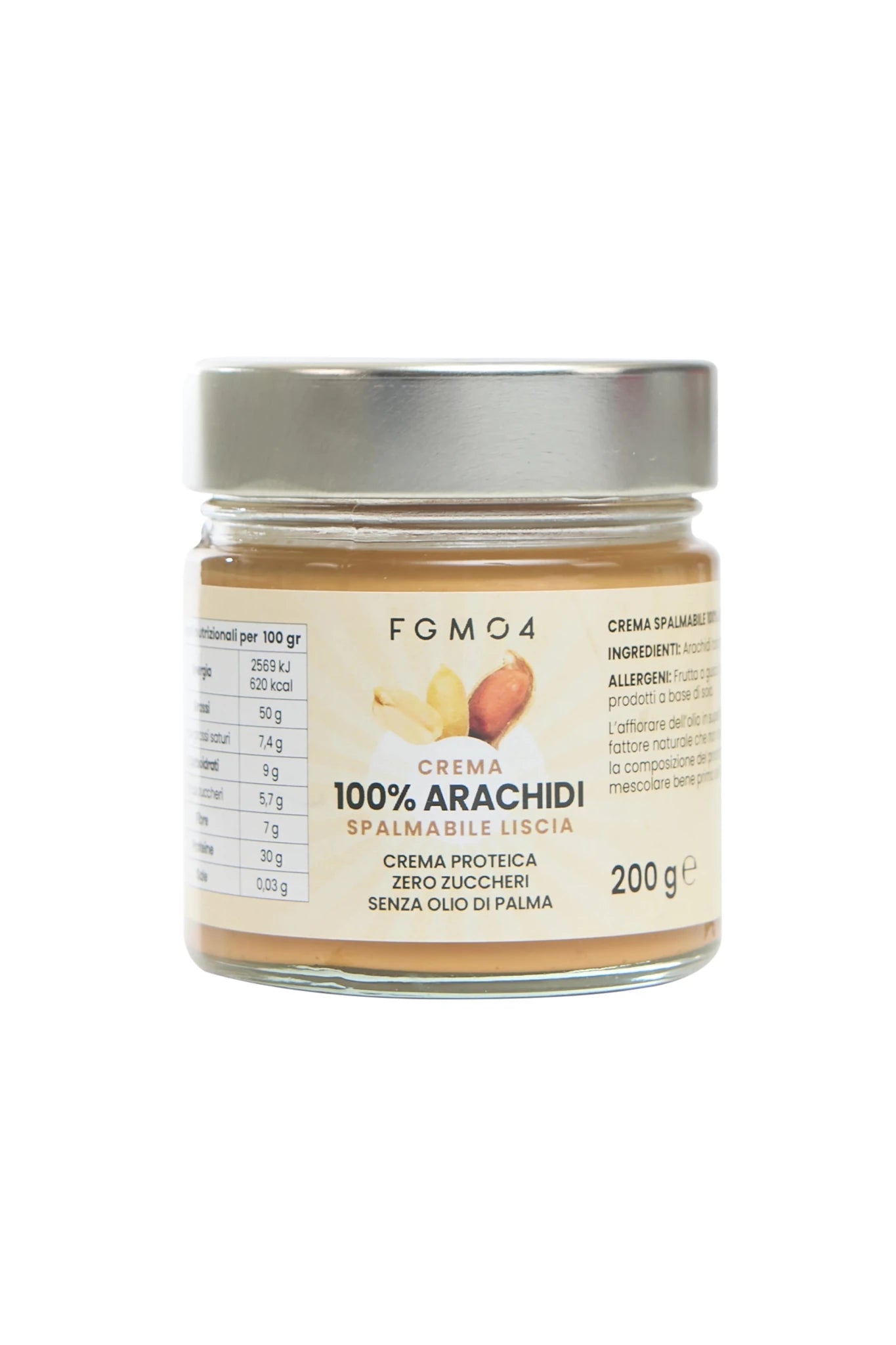 Crema 100% Arachidi Liscia - 200 g - FGM04 - OFFERTE SPECIALI - fgm04