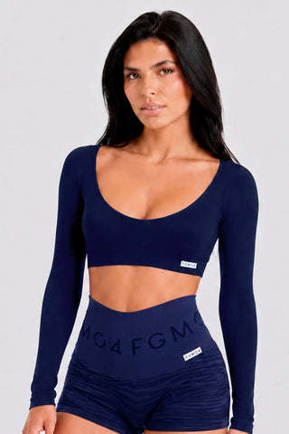 Crop Top Diva Blu Notte - FGM04 - Maglie e Top - fgm04