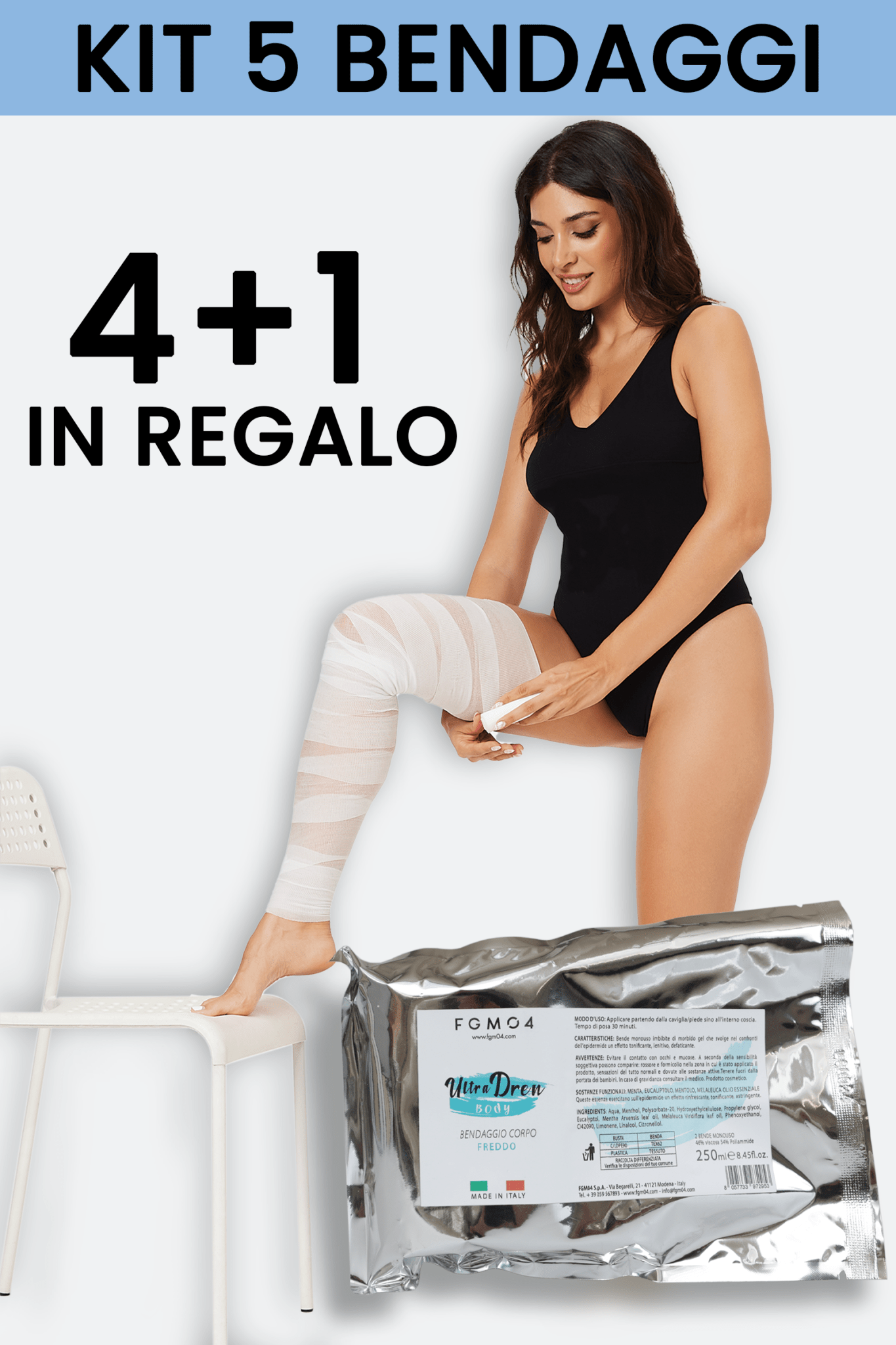 Kit Drenante BENDAGGI - Fast Bundle - CREME ANTICELLULITE - fgm04