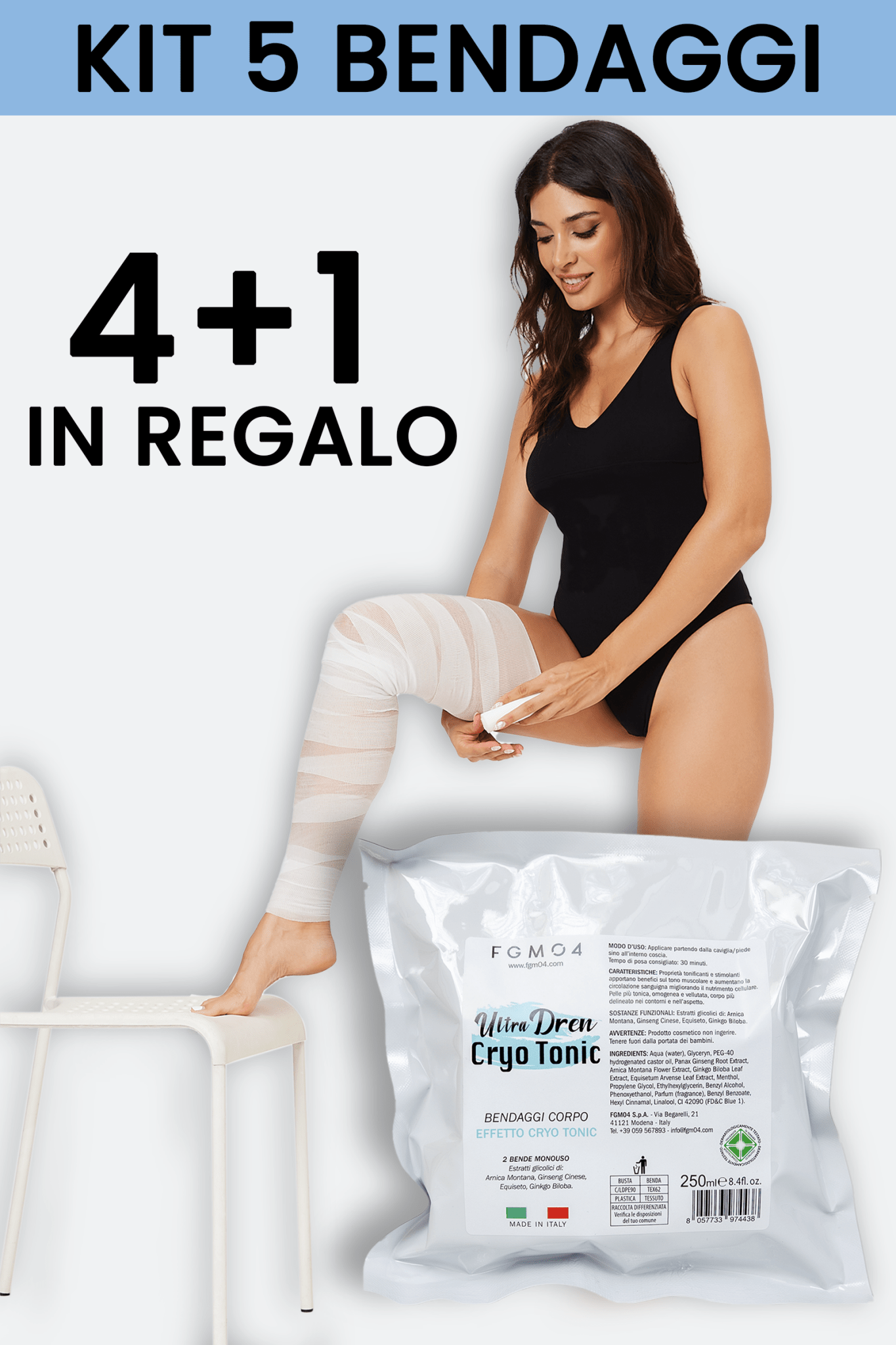 Kit Snellente/Rassodante BENDAGGI - Fast Bundle - CREME ANTICELLULITE - fgm04