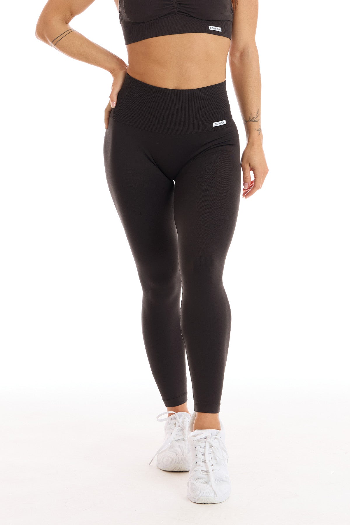 Leggings Basic Fascione Alto Marrone After Dark