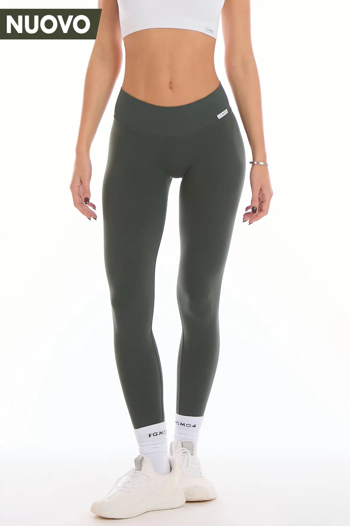 Leggings Push Up Allure Coal Green - FGM04 - LEGGINGS ANTICELLULITE - fgm04