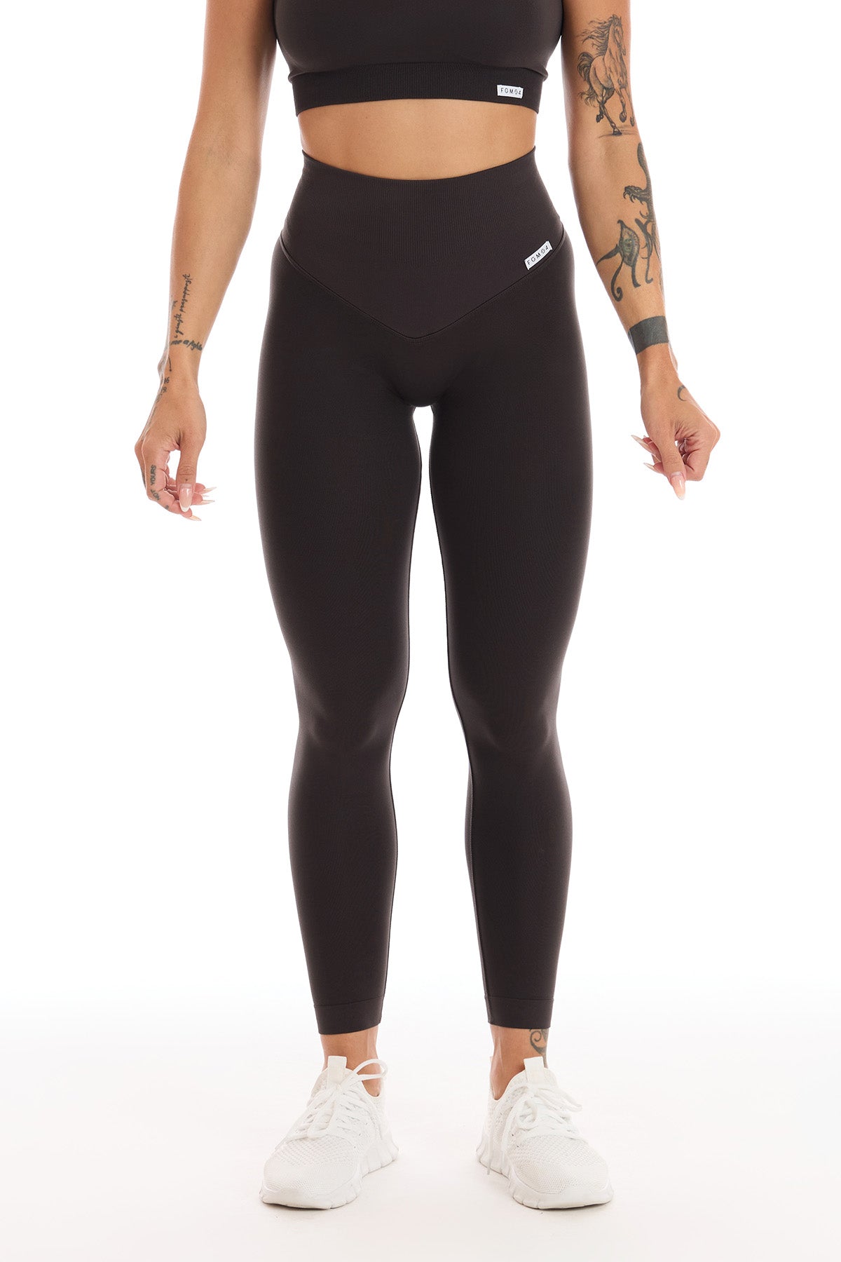 Leggings Push Up Gym Fashion Marrone After Dark