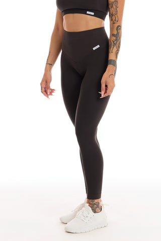 Leggings Push Up Gym Fashion Marrone After Dark