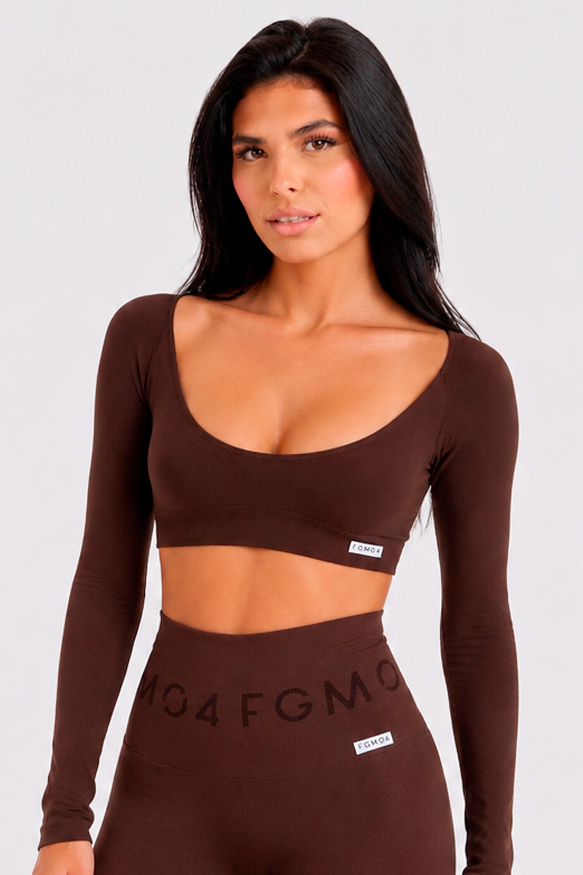 Diva Crop Top Kaffee