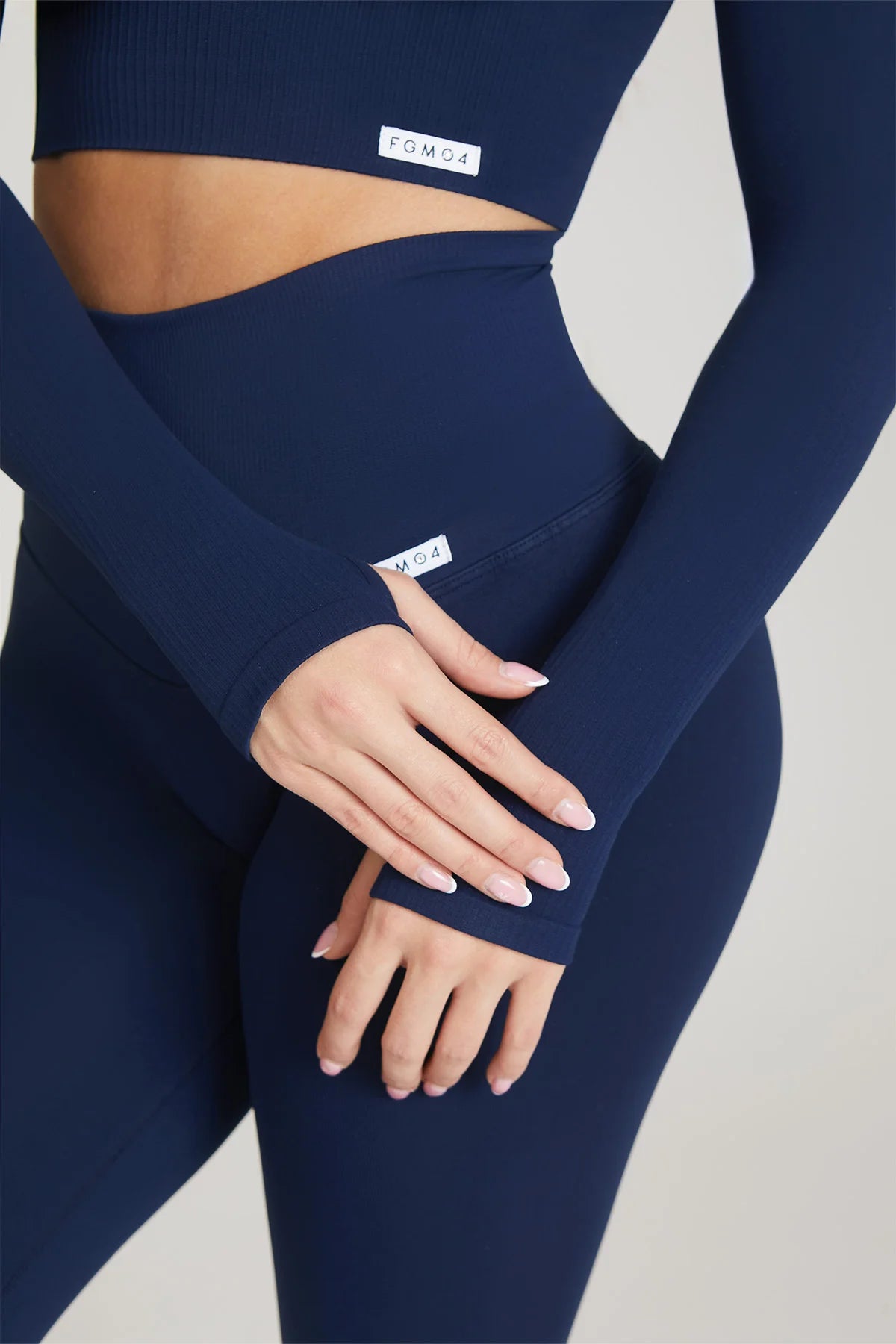 Maglia sportiva cropped seamless con maniche lunghe Bolero Gym Fashion Blu Notte - FGM04 - Maglie e Top - fgm04