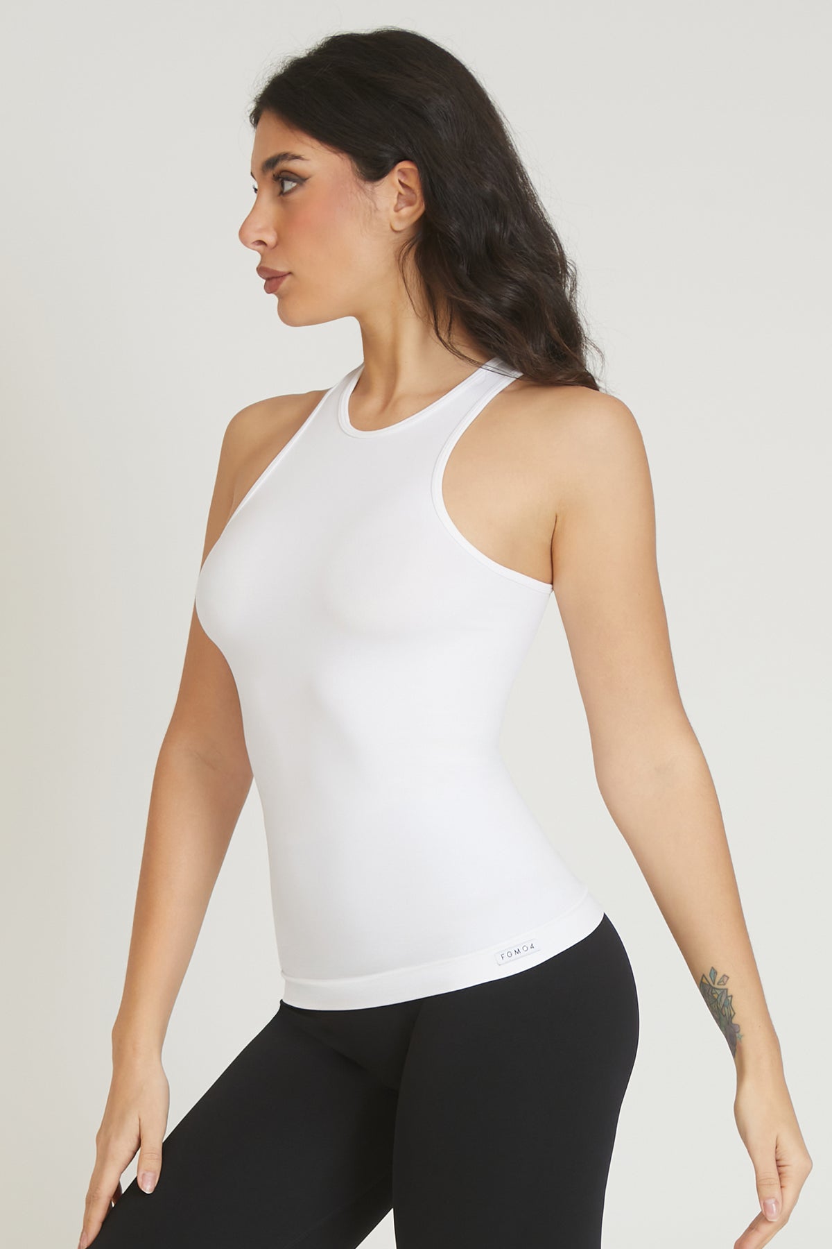 Canotta sportiva donna con tecnologia FIR Americana Fgm04 Bianco - FGM04 - Maglie e Top - fgm04