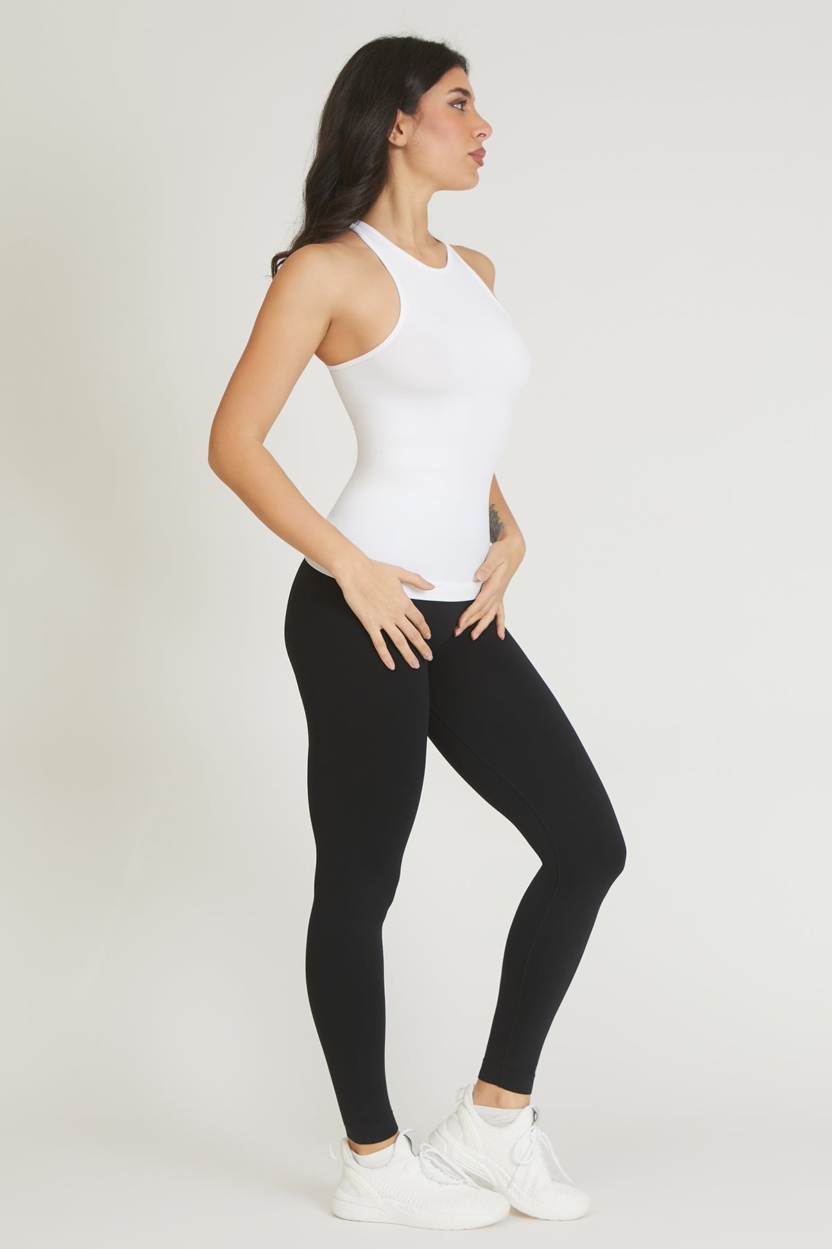 Canotta sportiva donna con tecnologia FIR Americana Fgm04 Bianco - FGM04 - Maglie e Top - fgm04