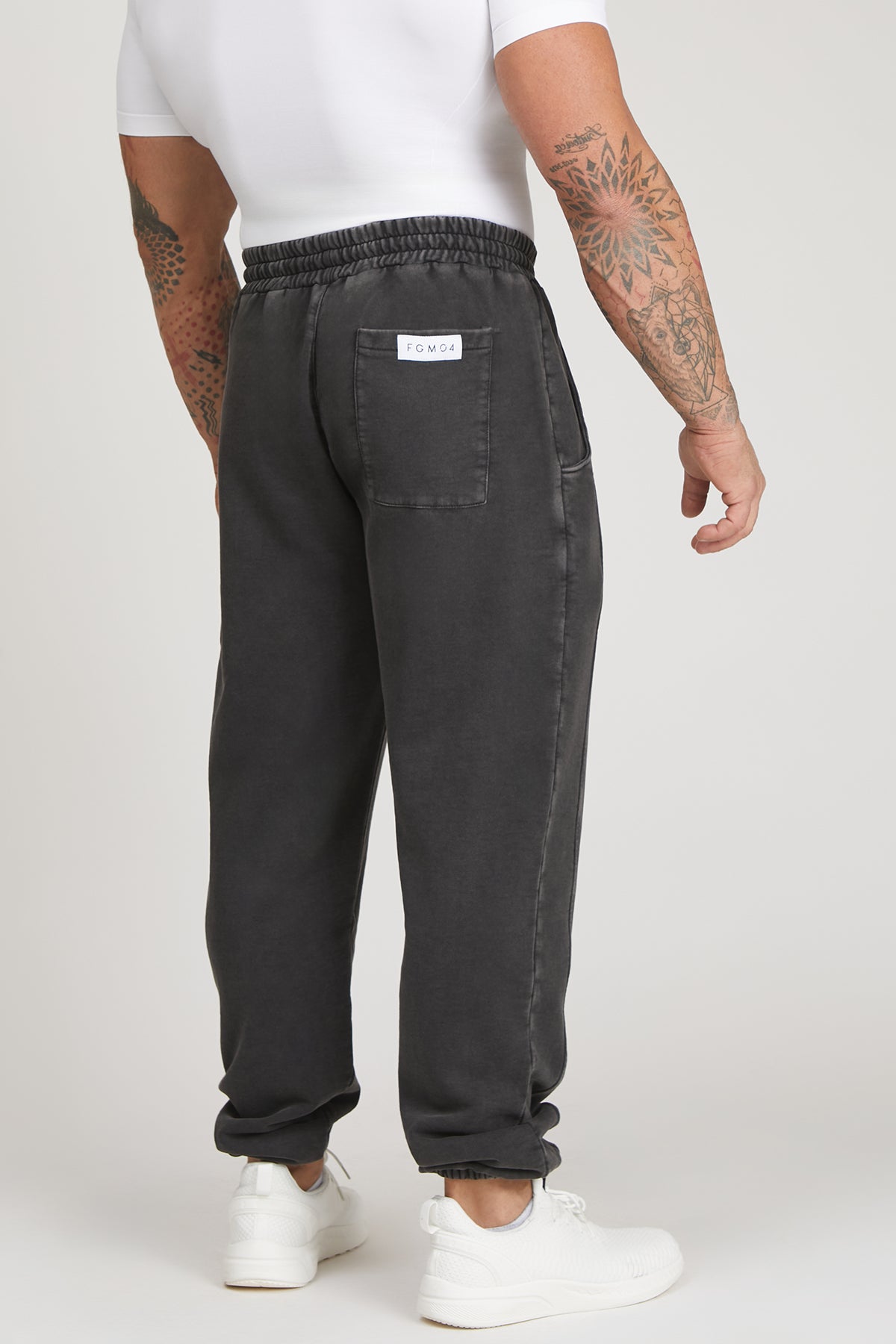 Pantaloni della tuta sportivi in cotone Pantalone Jogger Uomo Grigio Ardesia - FGM04 - Linea Ikonic Uomo - fgm04
