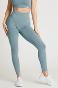 Leggings sportivi con tecnologia FIR push up con arricciatura All - Up Azzurro Arona - FGM04 - LEGGINGS ANTICELLULITE - fgm04