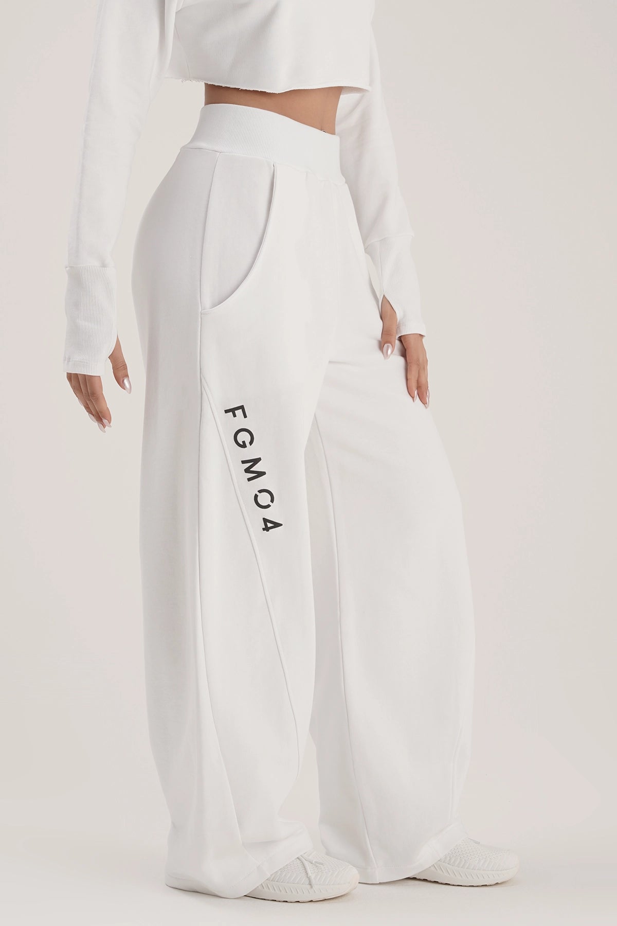 Pantalone Baggy Ikonic SS 24 Bianco - FGM04