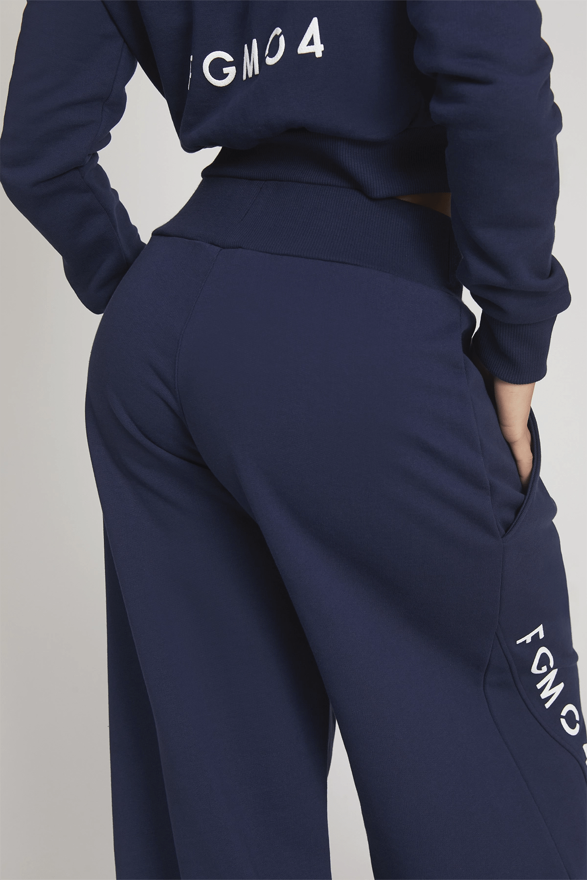 Pantaloni della tuta sportivi donna in cotone oversize Pantalone Baggy Ikonic FW 24/25 Blu Notte - FGM04 - Linea Ikonic - fgm04