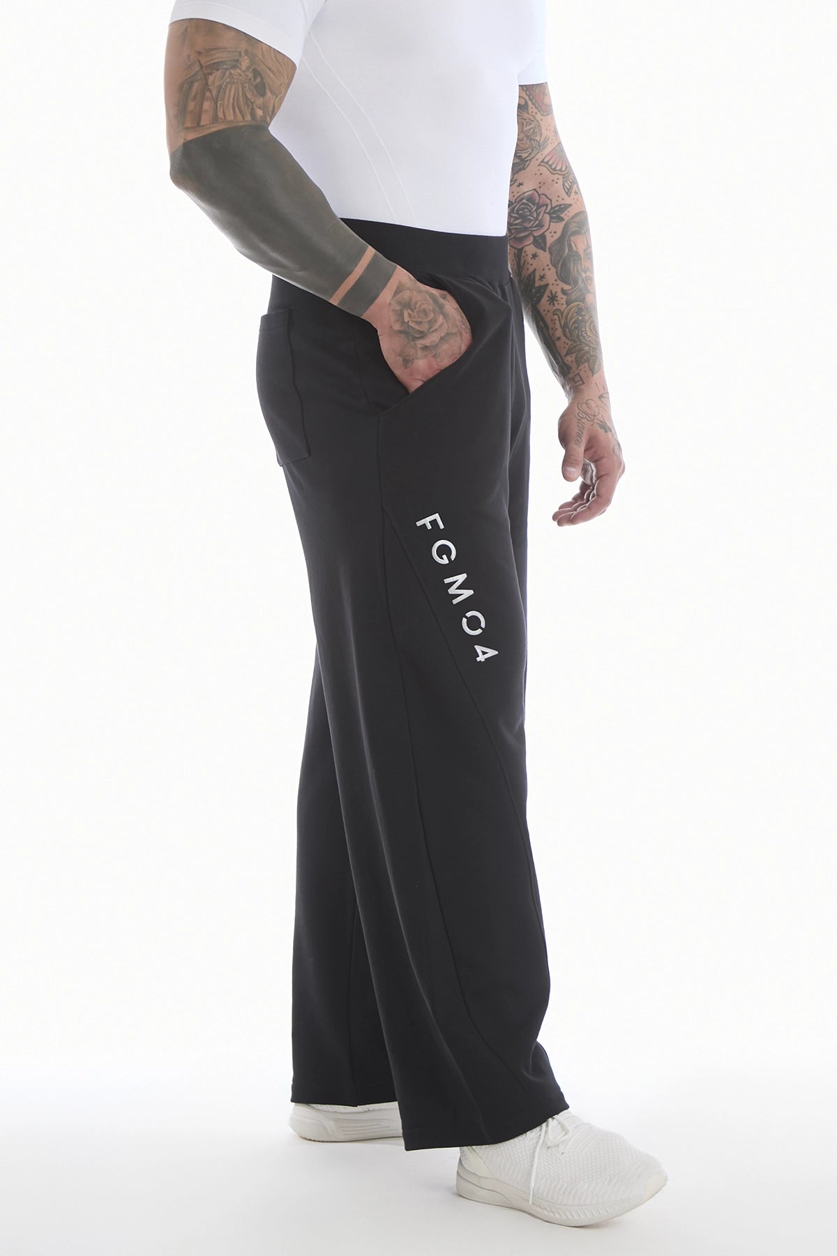 Pantalone Baggy Uomo Nero - FGM04 - Linea Ikonic Uomo - fgm04