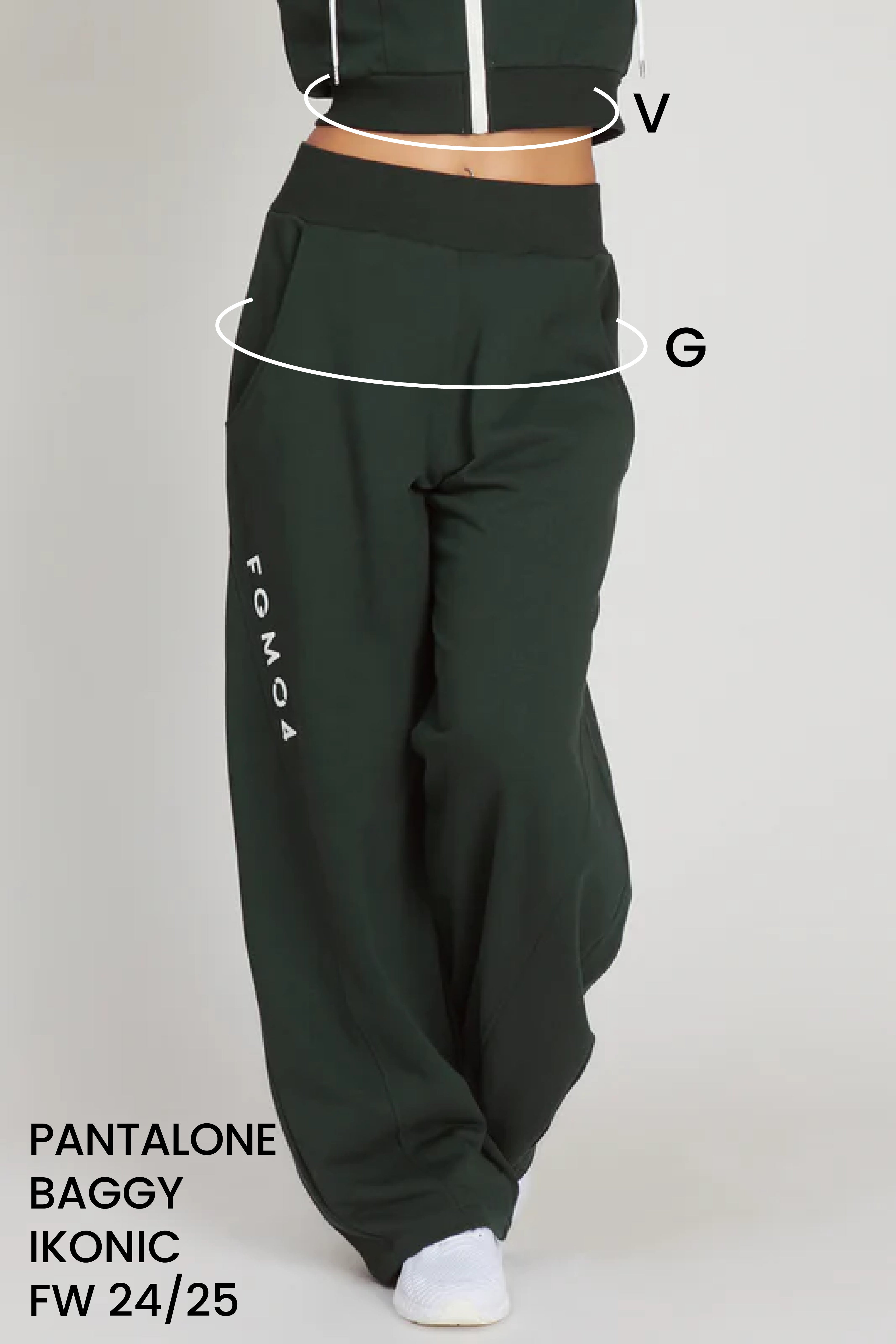 Guida alle taglie: pantalone baggy ikonic fw 24/25