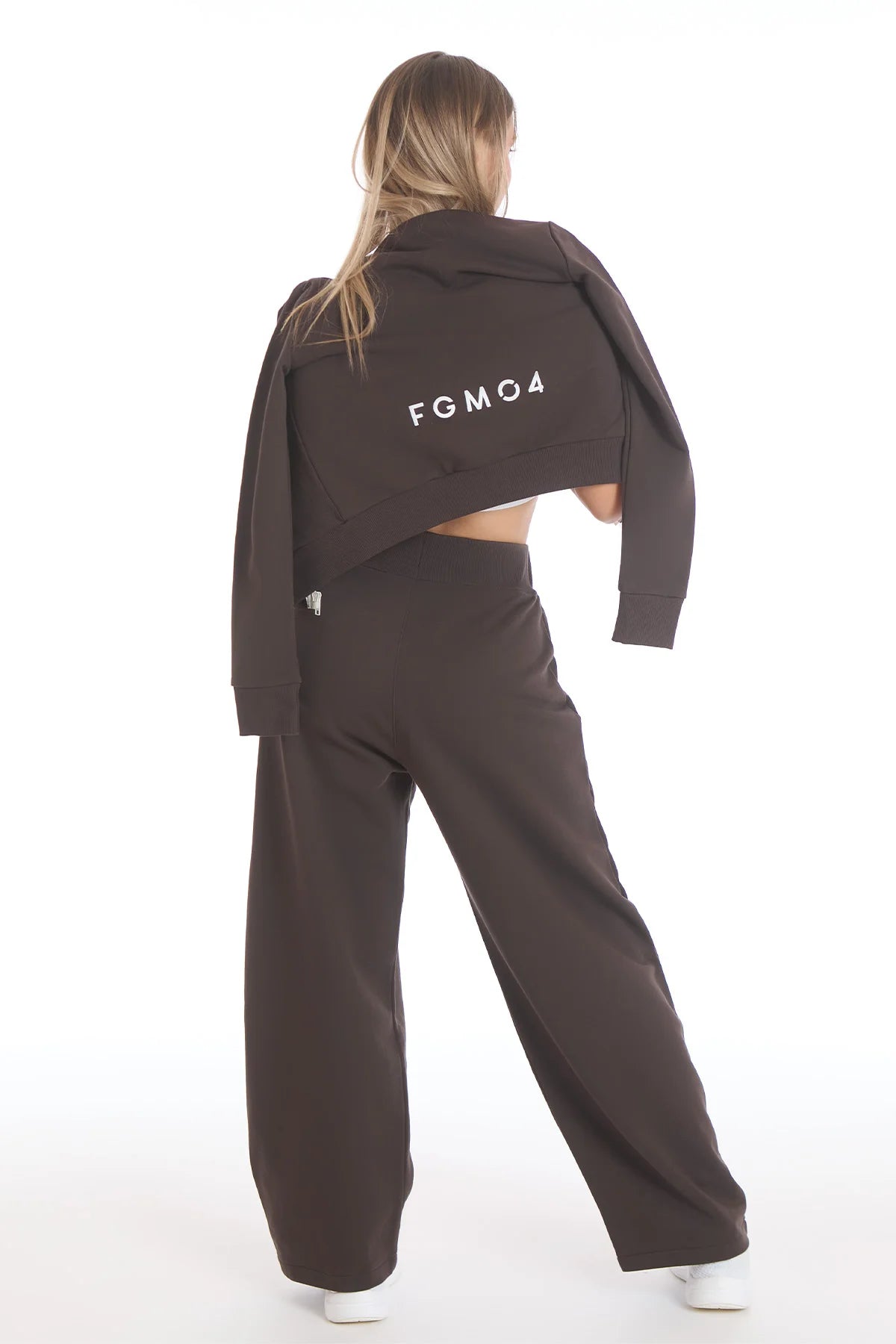 Felpa Ikonic Active Zip FW 25 Cioccolato - FGM04 - Linea Ikonic - fgm04