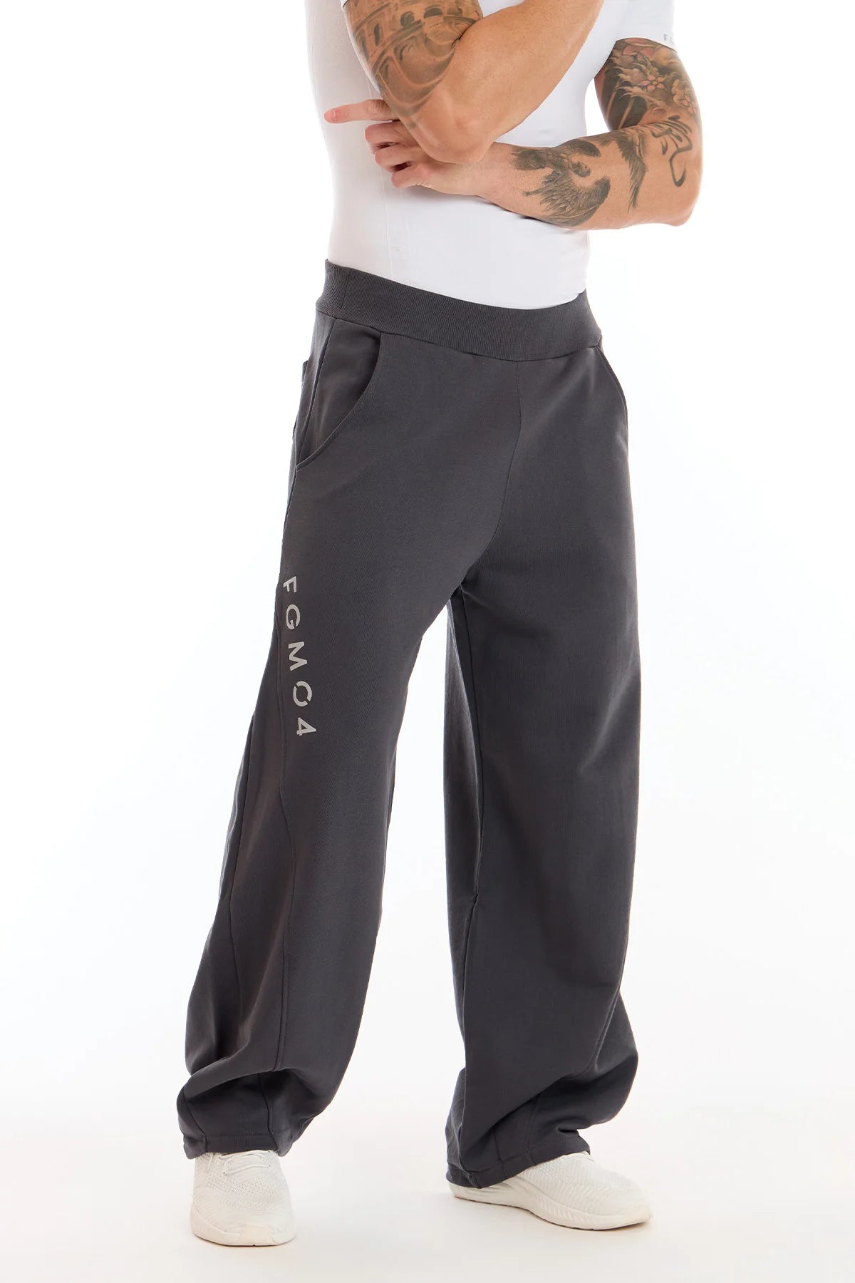 Pantalone Baggy Uomo Grigio Piombo - FGM04 - Linea Ikonic Uomo - fgm04